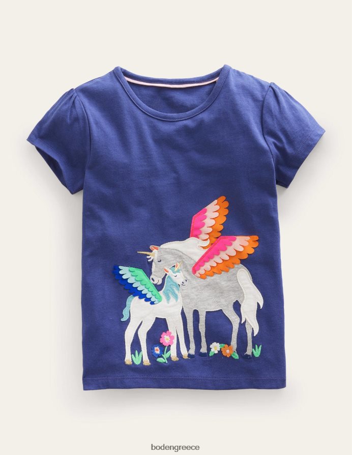 μαλακοί μονόκεροι δεξιά είδη ένδυσης μεγάλο απλικέ τοπ Boden μωρό 464PH83455