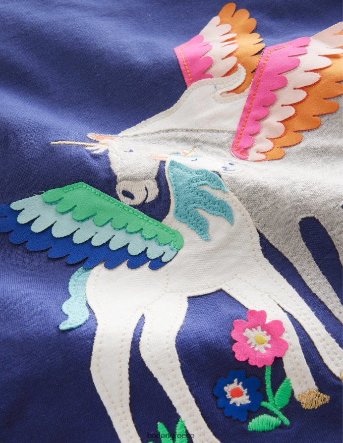 μαλακοί μονόκεροι δεξιά είδη ένδυσης μεγάλο απλικέ τοπ Boden μωρό 464PH83455