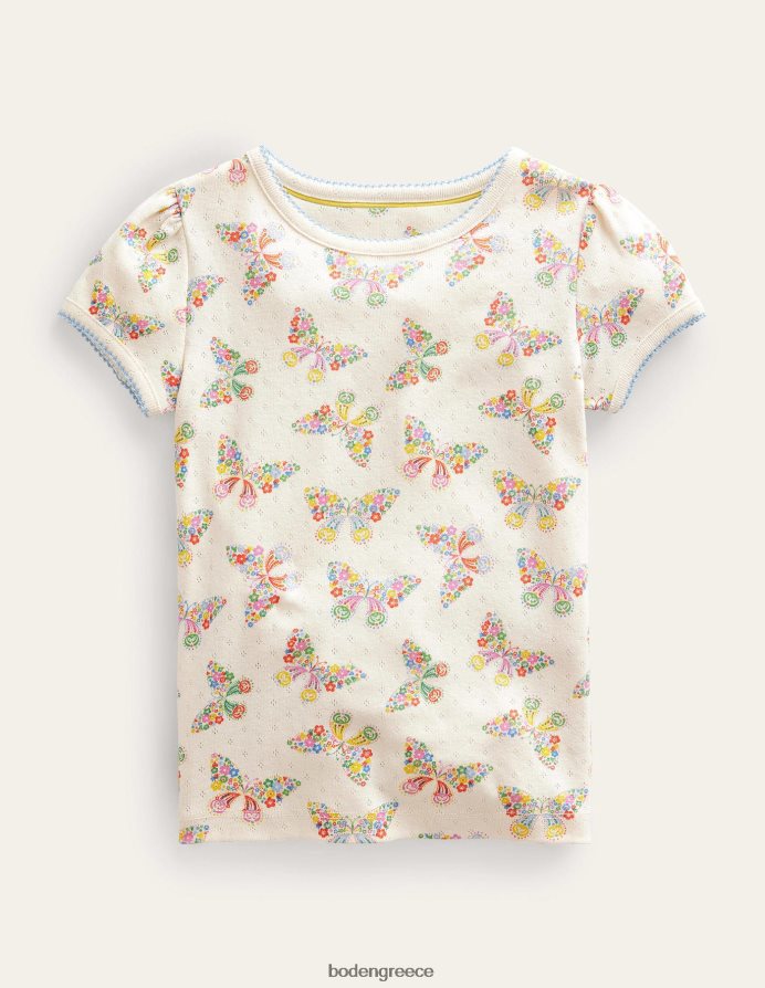 πεταλούδες με λοβό βανίλιας είδη ένδυσης κοντομάνικο πουέντ Boden μωρό 464PH83476