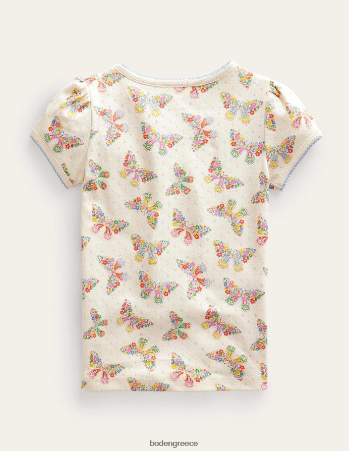 πεταλούδες με λοβό βανίλιας είδη ένδυσης κοντομάνικο πουέντ Boden μωρό 464PH83476