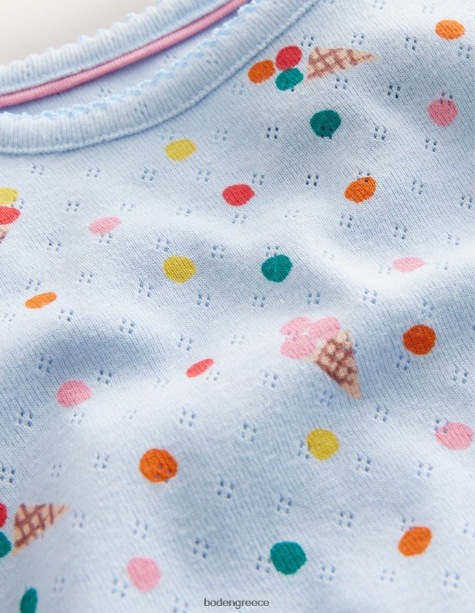 μπλε παγωτά είδη ένδυσης κοντομάνικο πουέντ Boden μωρό 464PH83489