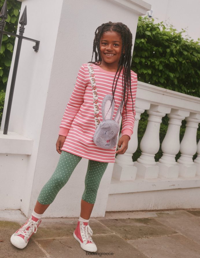 αζαλέα ροζ/ιβουάρ είδη ένδυσης απλικέ τουνίκ τσέπης Boden μωρό 464PH8381