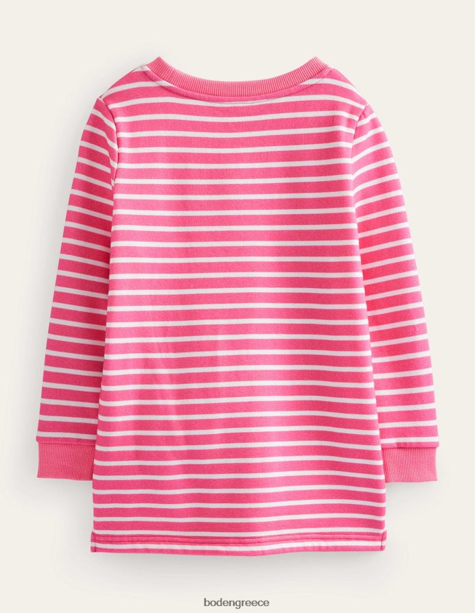 αζαλέα ροζ/ιβουάρ είδη ένδυσης απλικέ τουνίκ τσέπης Boden μωρό 464PH8381