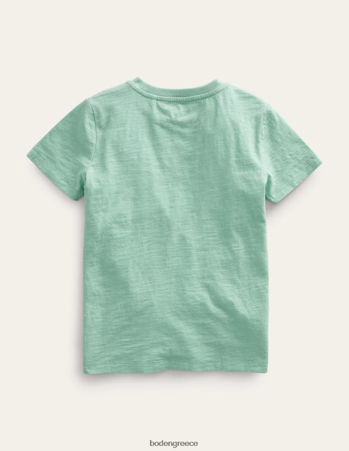 πράσινο οπάλιο είδη ένδυσης πλυμένο μπλουζάκι Boden μωρό 464PH8383