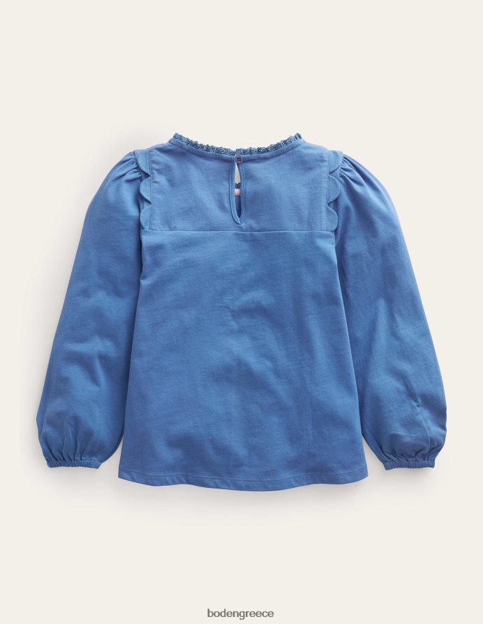 μπλε του Ντελφτ είδη ένδυσης λεπτομέρεια χτένι με μακριά μανίκια Boden μωρό 464PH8386