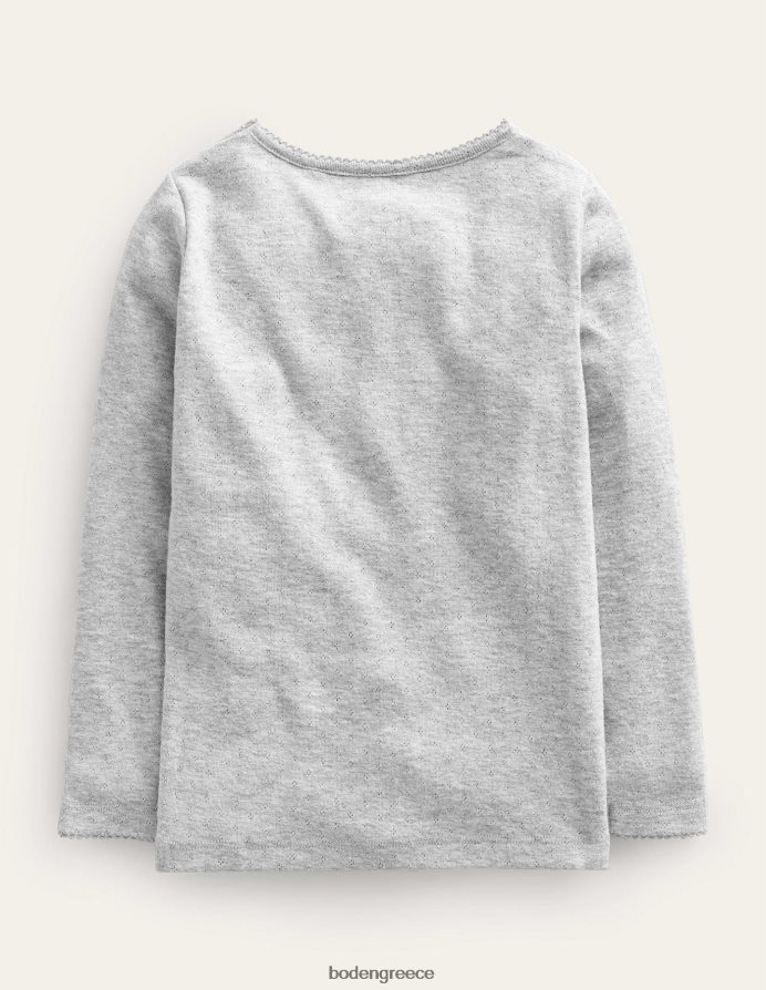 γκρίζα μάργα είδη ένδυσης μακρυμάνικο μπλουζάκι Boden μωρό 464PH8402