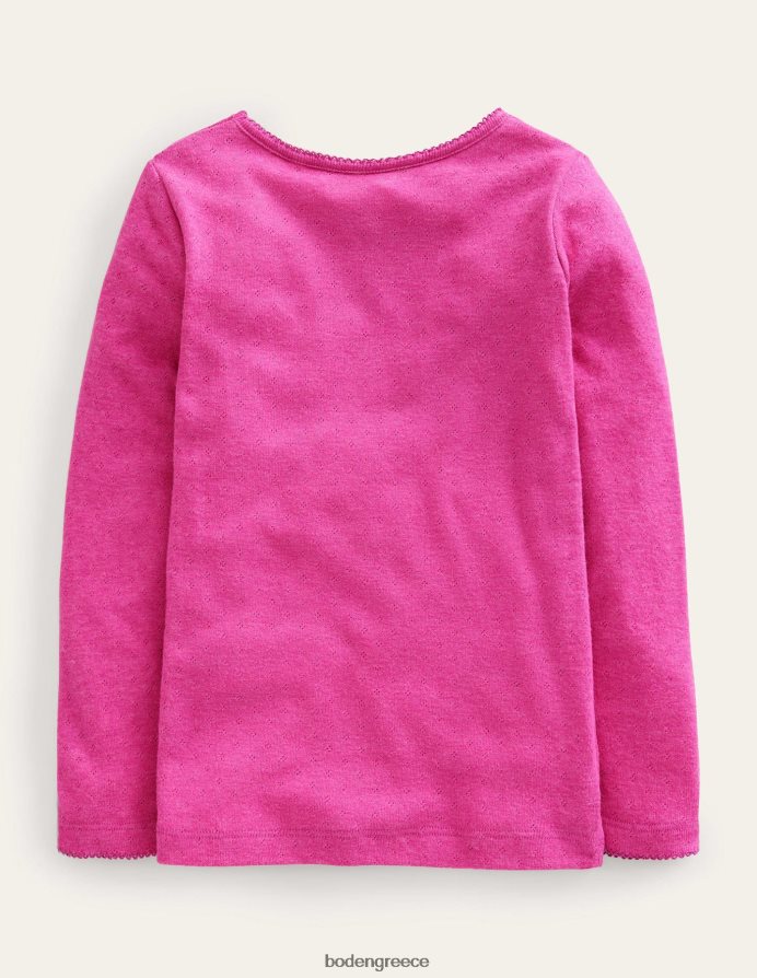 ροζ φλοξ είδη ένδυσης μακρυμάνικο μπλουζάκι Boden μωρό 464PH8407