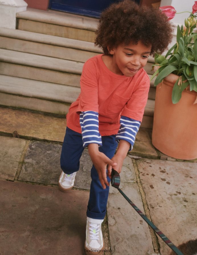 μαρμελάδα κόκκινη είδη ένδυσης πολυεπίπεδη μακρυμάνικη μπλούζα Boden μωρό 464PH8411