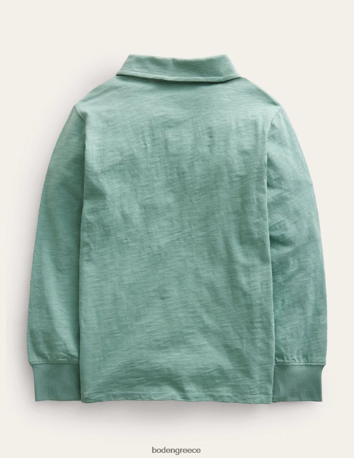 καπνός πράσινος είδη ένδυσης μακρυμάνικο μπλουζάκι πόλο Boden μωρό 464PH8416