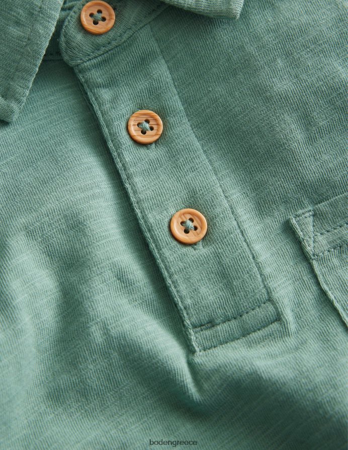 καπνός πράσινος είδη ένδυσης μακρυμάνικο μπλουζάκι πόλο Boden μωρό 464PH8416