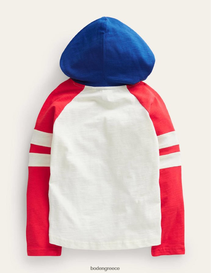 αστέρι ελεφαντόδοντο/πεππάδιου είδη ένδυσης Ρεγκλάν μπλουζάκι με λογότυπο με κουκούλα Boden μωρό 464PH8428