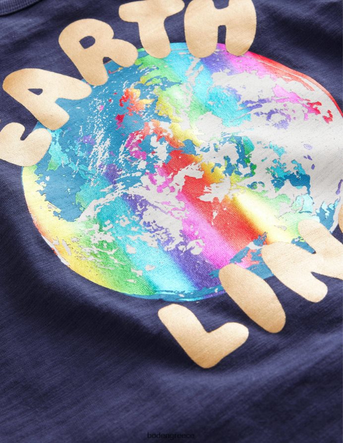 φωτεινό ναυτικό είδη ένδυσης T-shirt με λογότυπο γη Boden μωρό 464PH8417