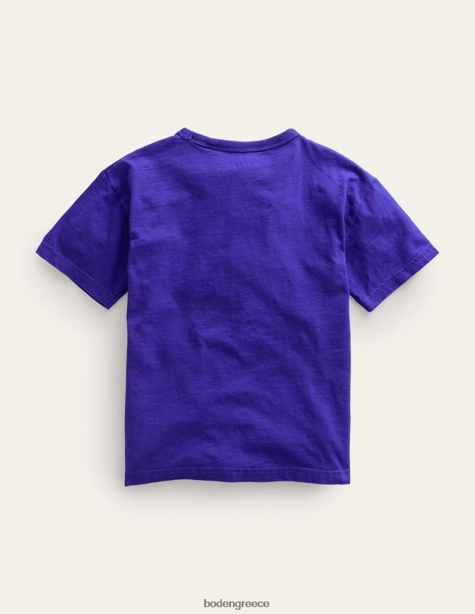 blue marl surfer είδη ένδυσης βαμβακερό μπλουζάκι με στάμπα Boden μωρό 464PH8395