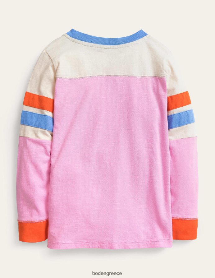 λιλά σιφόν ροζ είδη ένδυσης colourblock μπλουζάκι Boden μωρό 464PH83432