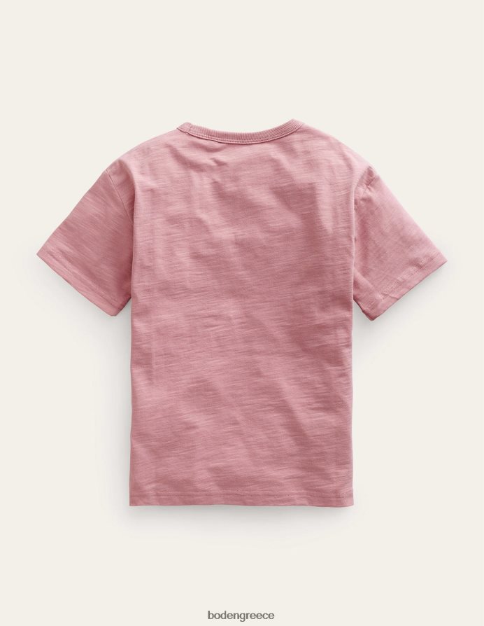 αμύγδαλο ροζ προστατεύουν είδη ένδυσης χαλαρό μπλουζάκι με eco print Boden μωρό 464PH8393