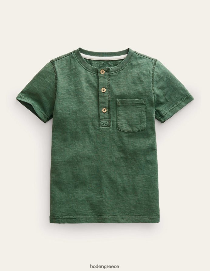 πράσινο τέρας είδη ένδυσης πλυμένο βαμβακερό μπλουζάκι henley Boden μωρό 464PH8391
