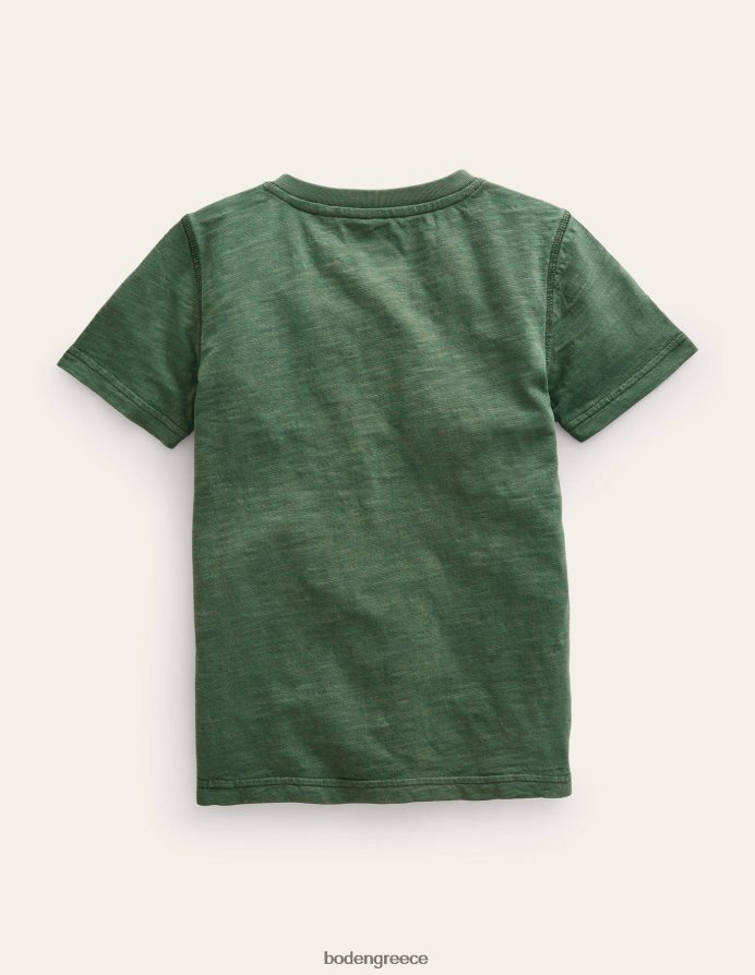 πράσινο τέρας είδη ένδυσης πλυμένο βαμβακερό μπλουζάκι henley Boden μωρό 464PH8391