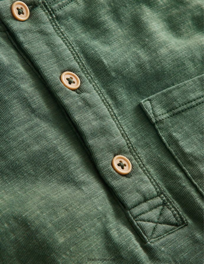 πράσινο τέρας είδη ένδυσης πλυμένο βαμβακερό μπλουζάκι henley Boden μωρό 464PH8391