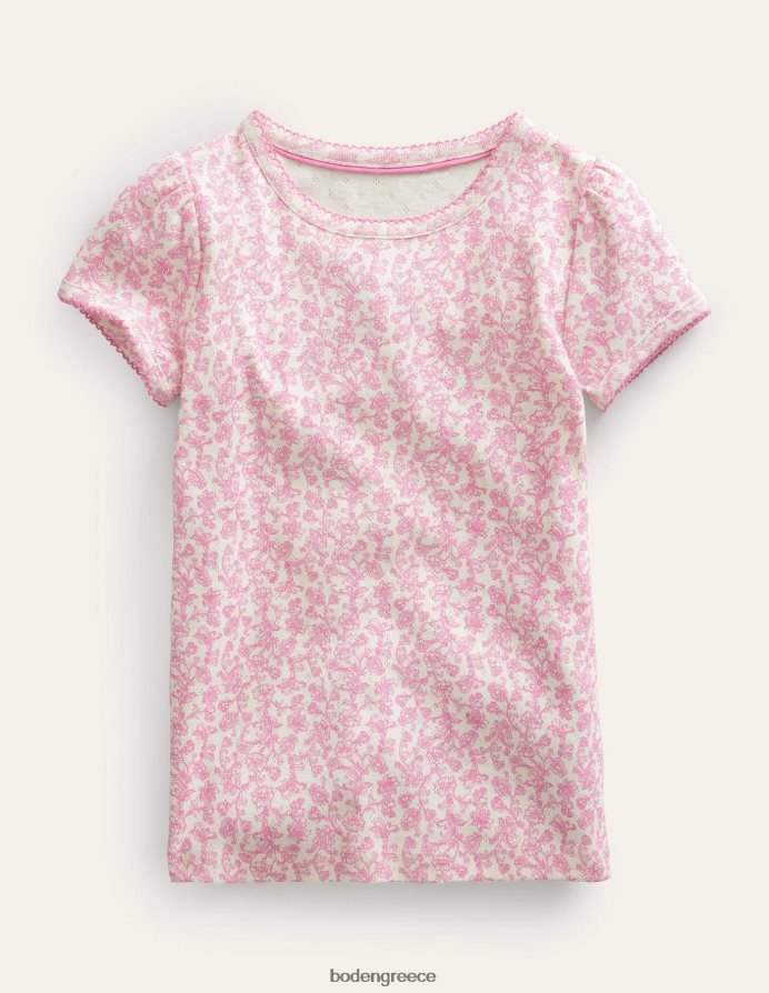 ροζ paisley λουλουδάτο είδη ένδυσης κοντομάνικο πουέντ Boden μωρό 464PH8401