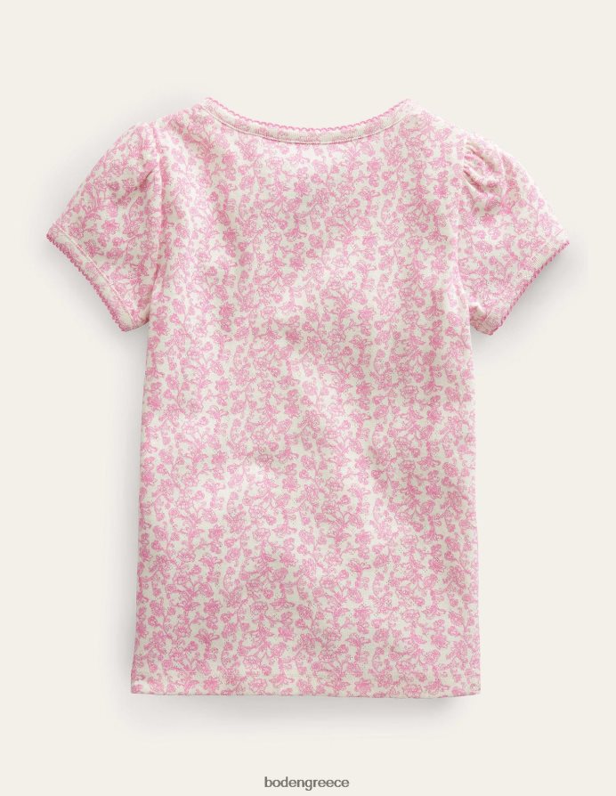 ροζ paisley λουλουδάτο είδη ένδυσης κοντομάνικο πουέντ Boden μωρό 464PH8401