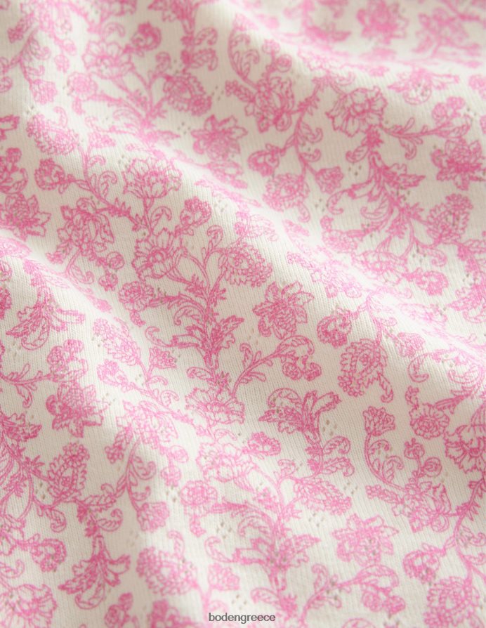 ροζ paisley λουλουδάτο είδη ένδυσης κοντομάνικο πουέντ Boden μωρό 464PH8401