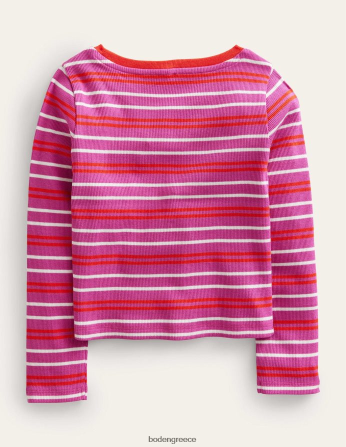 phlox pink/ντάλια είδη ένδυσης κομμένο μακρυμάνικο μπλουζάκι Boden μωρό 464PH8426