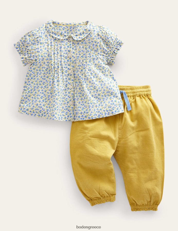 vista μπλε λουλουδάτο είδη ένδυσης Νοσταλγικό υφαντό σετ παιχνιδιού Boden μωρό 464PH83346