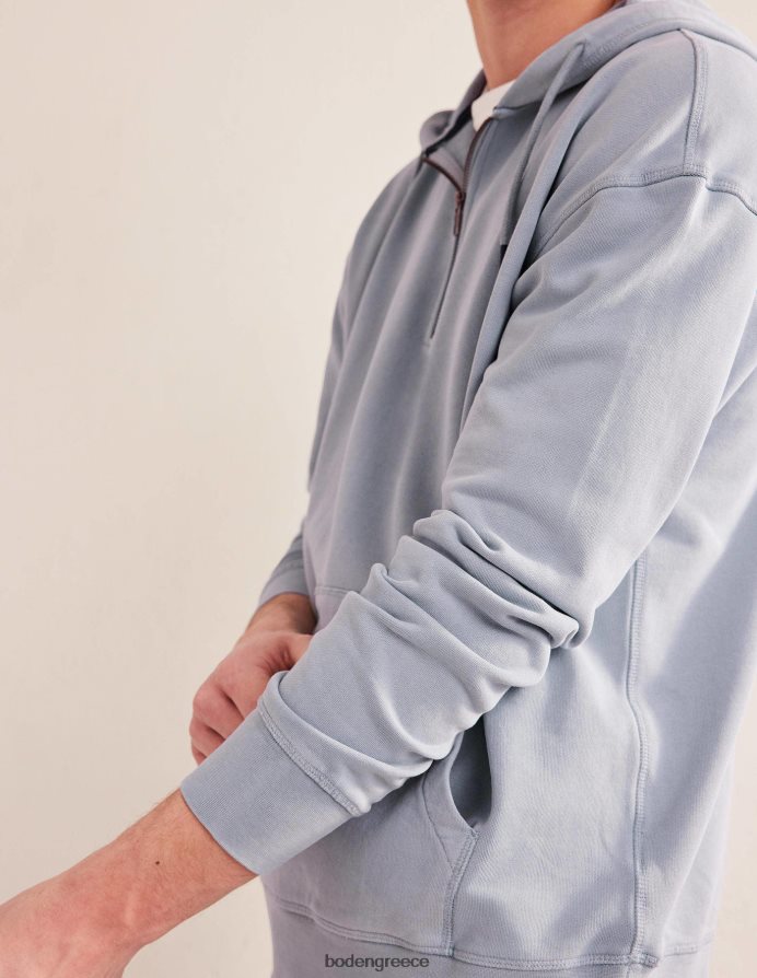 σκονισμένο μπλε είδη ένδυσης Φούτερ με μισό φερμουάρ βαφής ενδυμάτων Boden άνδρες 464PH83516