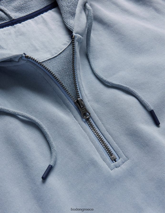 σκονισμένο μπλε είδη ένδυσης Φούτερ με μισό φερμουάρ βαφής ενδυμάτων Boden άνδρες 464PH83516