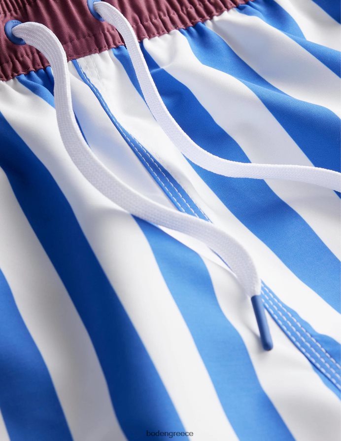 μπλε ερωδιός και λευκή ρίγα είδη ένδυσης ελαστική μέση κολύμπι κοντά Boden άνδρες 464PH83553