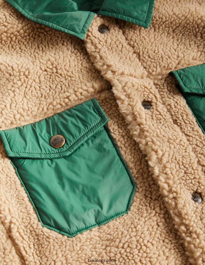 κυνηγός πράσινος/εκρού είδη ένδυσης κουμπί σέρπα μέσα από σακάκι Boden άνδρες 464PH83581