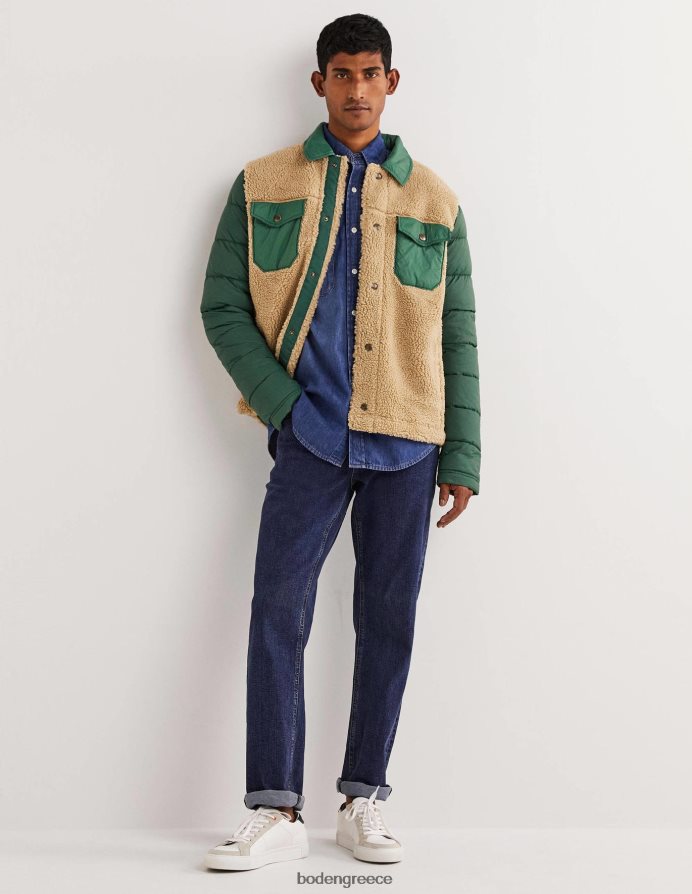 κυνηγός πράσινος/εκρού είδη ένδυσης κουμπί σέρπα μέσα από σακάκι Boden άνδρες 464PH83581