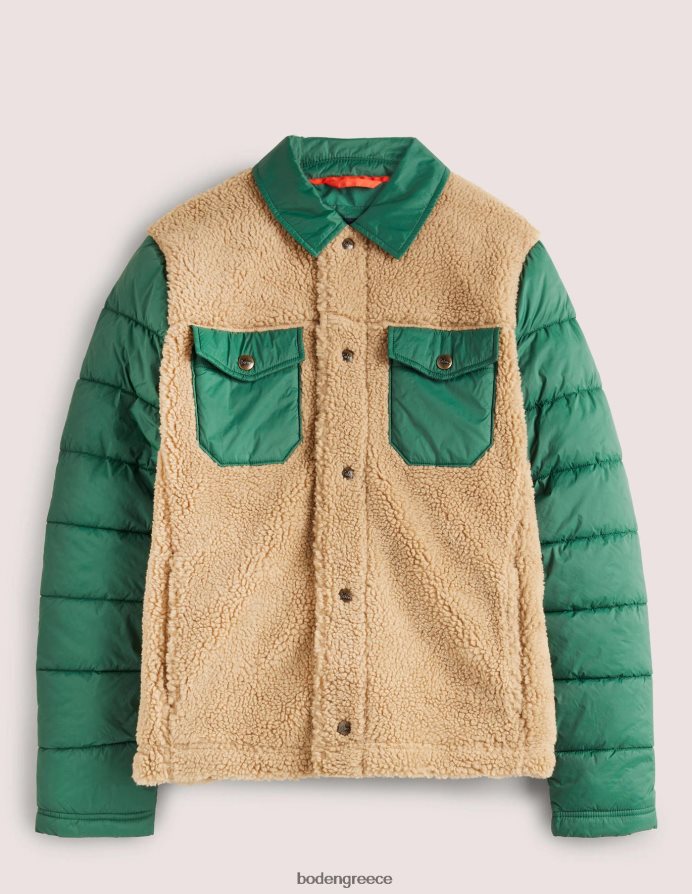 κυνηγός πράσινος/εκρού είδη ένδυσης κουμπί σέρπα μέσα από σακάκι Boden άνδρες 464PH83581