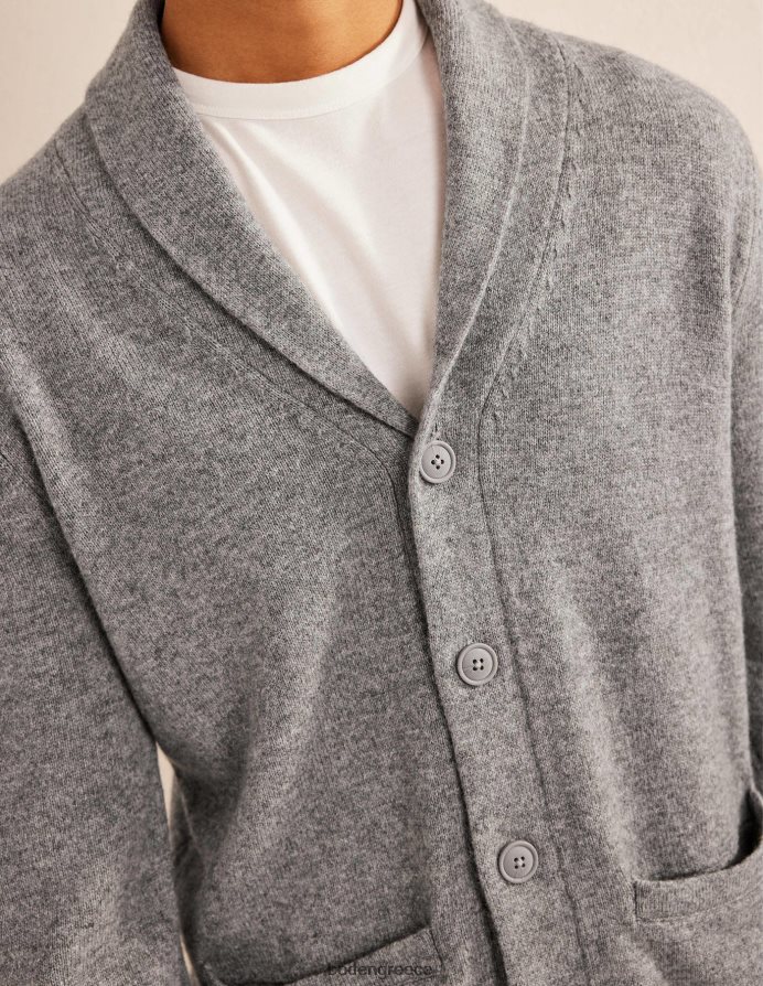 ανοιχτό γκρι μελανζέ είδη ένδυσης ζακέτα γιακά σάλι Boden άνδρες 464PH83509