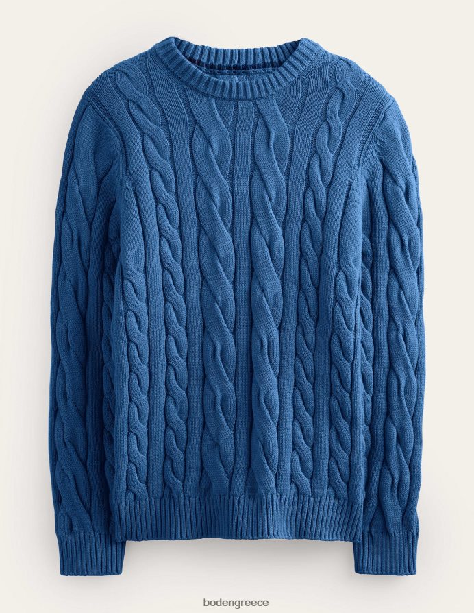 αληθινό ναυτικό είδη ένδυσης λαιμόκοψη βαμβακερού καλωδίου Boden άνδρες 464PH83515