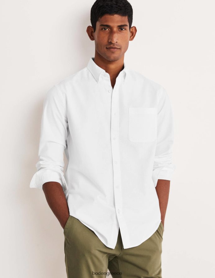 άσπρο είδη ένδυσης λεπτό πουκάμισο με κουμπιά Boden άνδρες 464PH83569