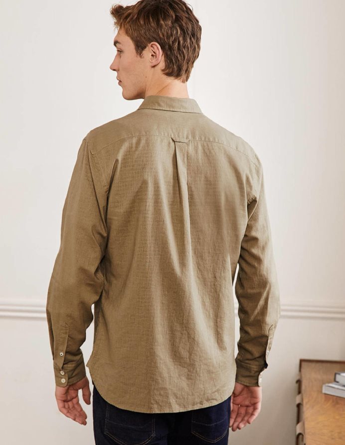 βύνη είδη ένδυσης λινό πουκάμισο με γιακά Boden άνδρες 464PH83611