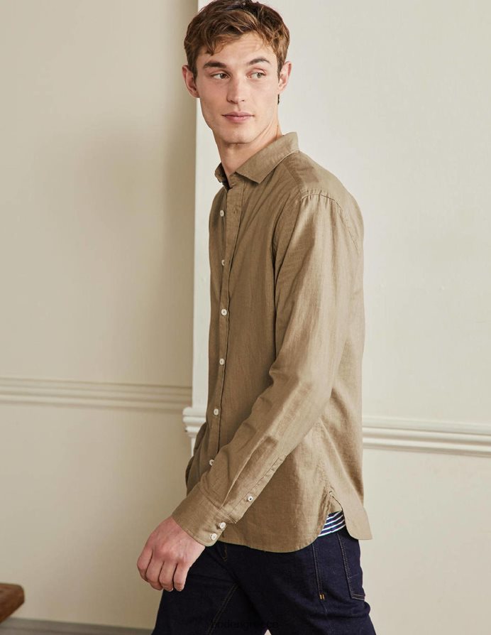βύνη είδη ένδυσης λινό πουκάμισο με γιακά Boden άνδρες 464PH83611