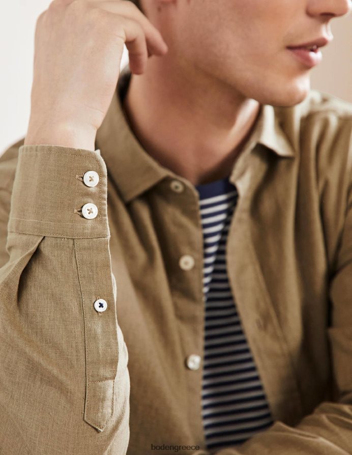 βύνη είδη ένδυσης λινό πουκάμισο με γιακά Boden άνδρες 464PH83611