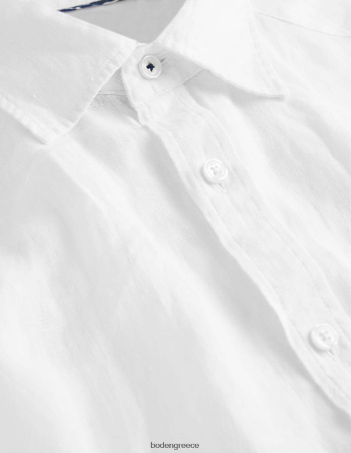 άσπρο είδη ένδυσης λινό πουκάμισο σε λεπτή εφαρμογή Boden άνδρες 464PH83617