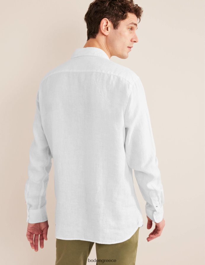 άσπρο είδη ένδυσης λινό πουκάμισο σε λεπτή εφαρμογή Boden άνδρες 464PH83617