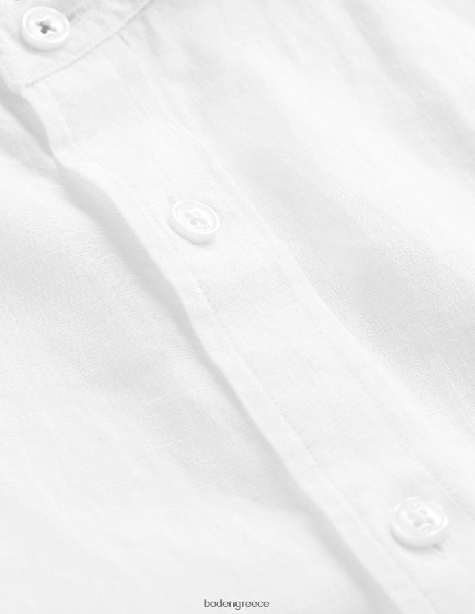 άσπρο είδη ένδυσης λινό πουκάμισο με γιακά Boden άνδρες 464PH83628