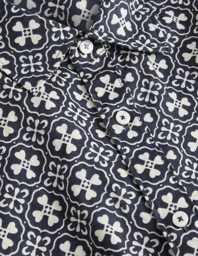 πλακάκι γαλλικού ναυτικού είδη ένδυσης λινό πουκάμισο με γιακά Boden άνδρες 464PH83629