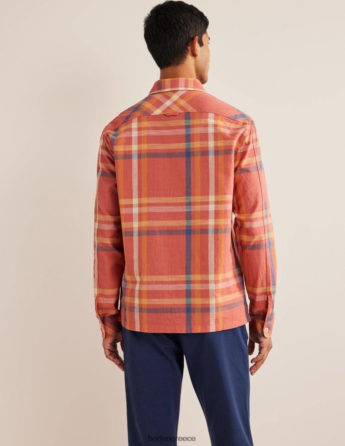 κόκκινη επιταγή είδη ένδυσης casual βαμβακερό καρό πουκάμισο Boden άνδρες 464PH83558