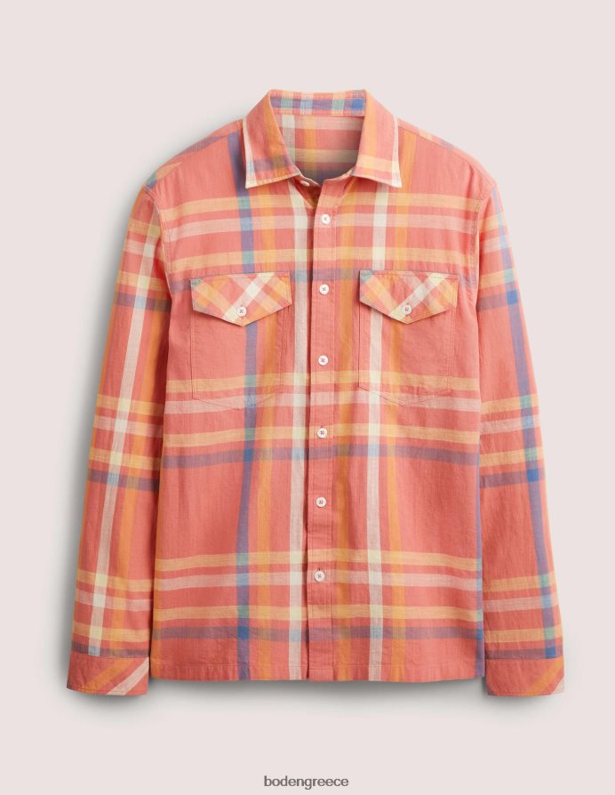 κόκκινη επιταγή είδη ένδυσης casual βαμβακερό καρό πουκάμισο Boden άνδρες 464PH83558