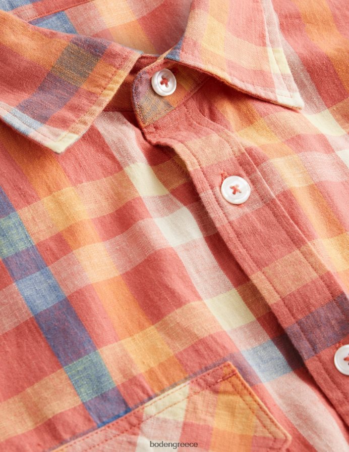 κόκκινη επιταγή είδη ένδυσης casual βαμβακερό καρό πουκάμισο Boden άνδρες 464PH83558