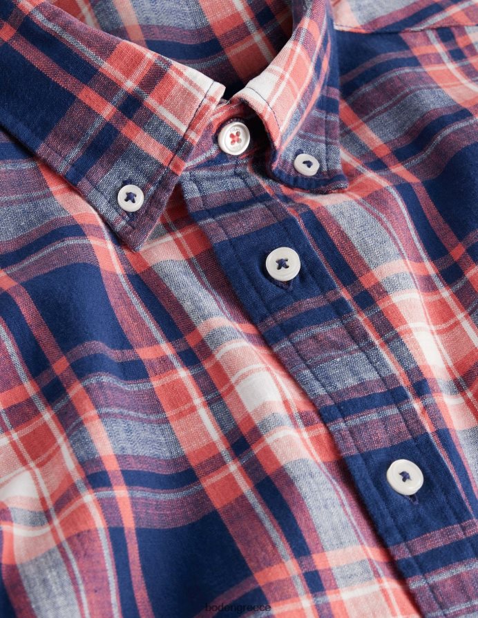 ξεθωριασμένη κόκκινη επιταγή είδη ένδυσης slim fit πουκάμισο με κουμπί Boden άνδρες 464PH83619