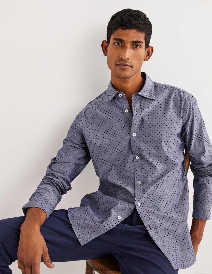 μπλε συρρέουν σημείο είδη ένδυσης κομμένο twill slim fit πουκάμισο Boden άνδρες 464PH83604