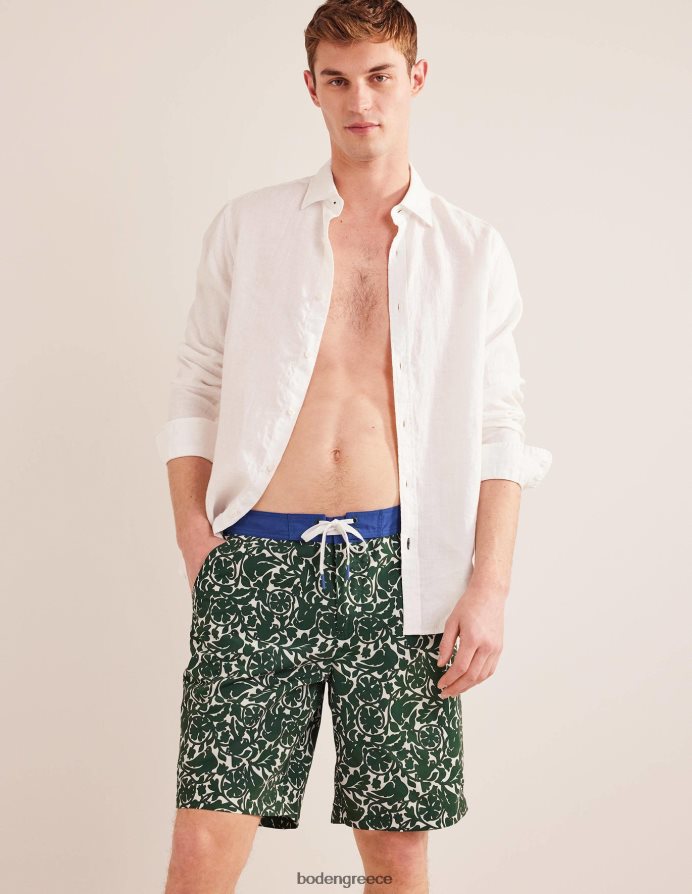 πράσινο πουλί ερωδιού είδη ένδυσης σταθερή σανίδα μέσης κοντή Boden άνδρες 464PH83532