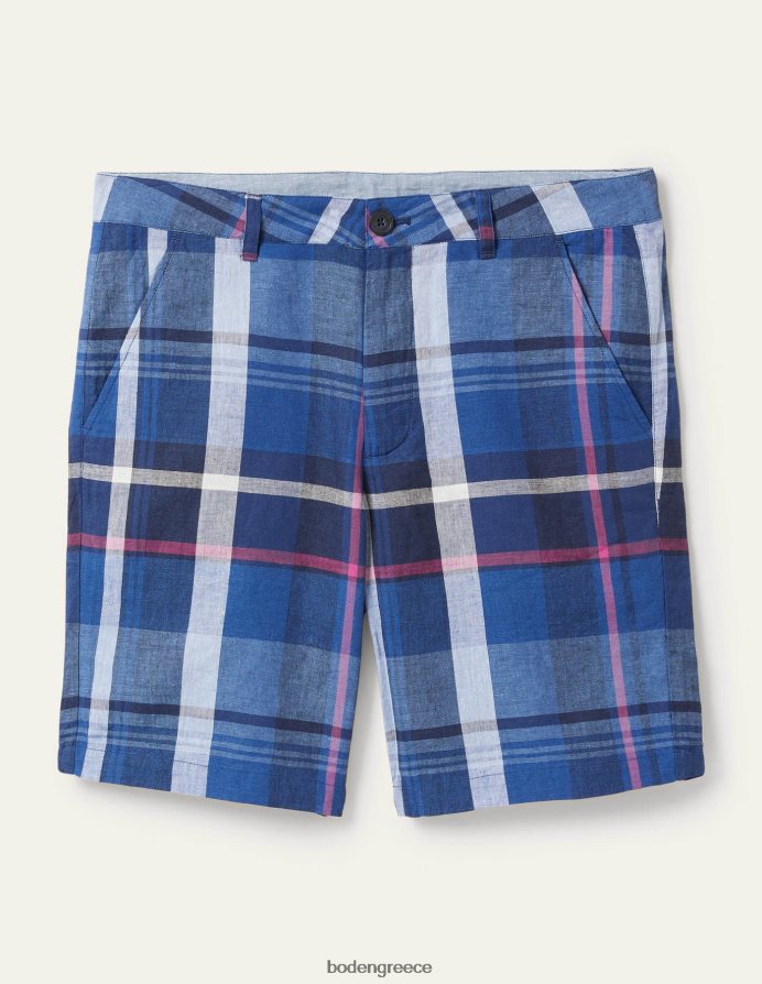 προεδρική μπλε επιταγή είδη ένδυσης βαμβακερό λινό κοντό Boden άνδρες 464PH83563